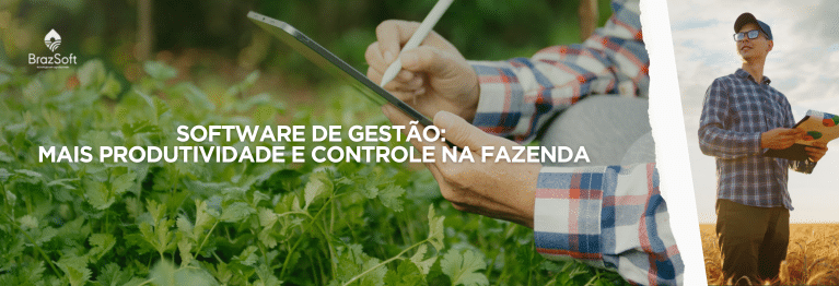 Produtor agrícola analisando dados da produção rural no tablet