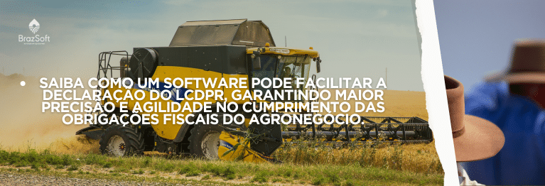 Imagem de uma colhetadeira agrícola realizando a colheita no campo