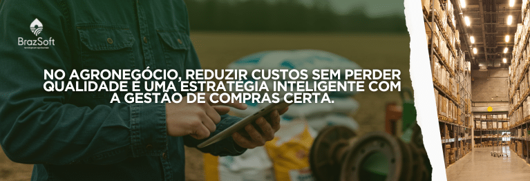 Farmer reviewing agricultural purchase data on a tablet, surrounded by farm supplies and inventory, showcasing the integration of technology in farm management