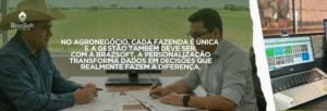 Produtor rural acessando relatórios personalizados no tablet para gestão agrícola eficiente.