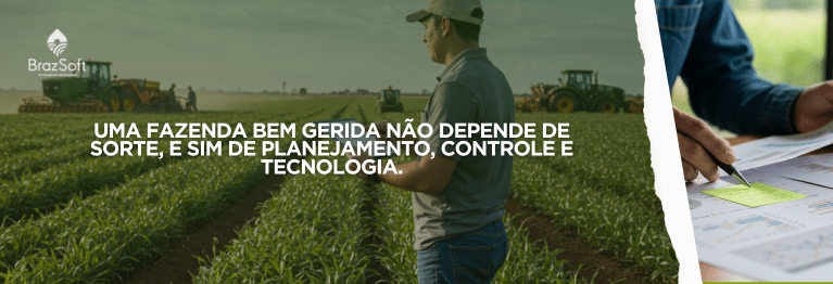 Uso da tecnologia no campo para planejar e acompanhar as atividades da fazenda em tempo real.

